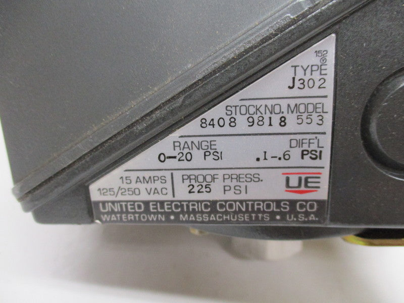 UNITED ELECTRIC J302-9818-553  NSMP