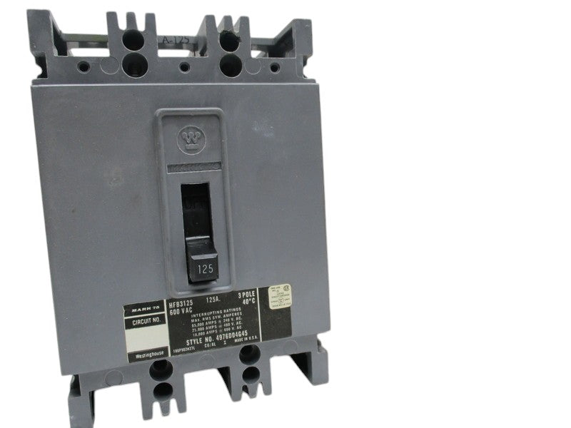 WESTINGHOUSE HFB3125 125A, 3P, 600VAC  NSNP IN  BOX