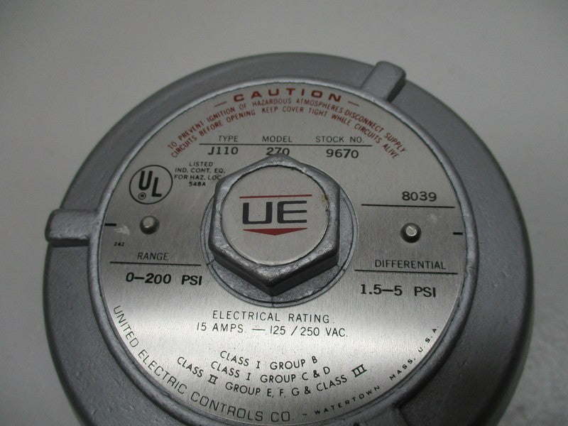 UNITED ELECTRIC J110-9670  NSMP