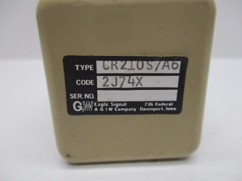 EAGLE SIGNAL CR210S7A6-2J74X RELAY 120V 50/60HZ 10AMP  UNMP