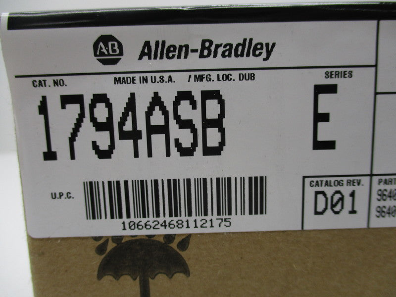 ALLEN BRADLEY 1794-ASB SER. E F/W C DATE: 2002  NSFS