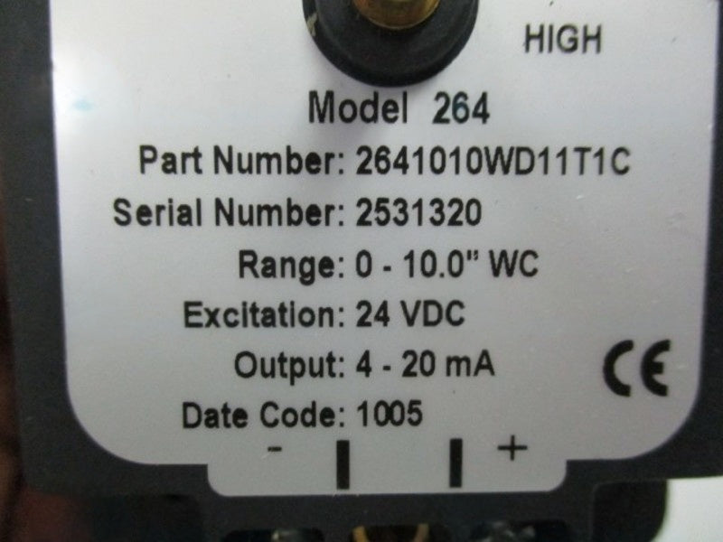 SETRA 2641010WD11T1C PRESSURE TRANSDUCER SENSOR NSNP