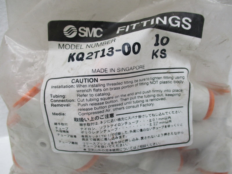 SMC KQ2T13-00 (QTY:10)  NSMP