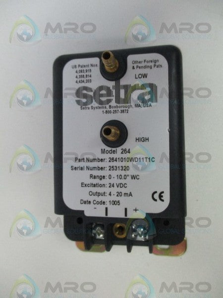 SETRA 2641010WD11T1C PRESSURE TRANSDUCER SENSOR NSNP