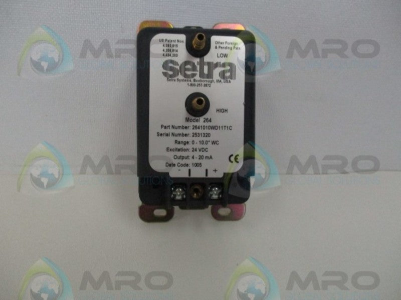 SETRA 2641010WD11T1C PRESSURE TRANSDUCER SENSOR NSNP