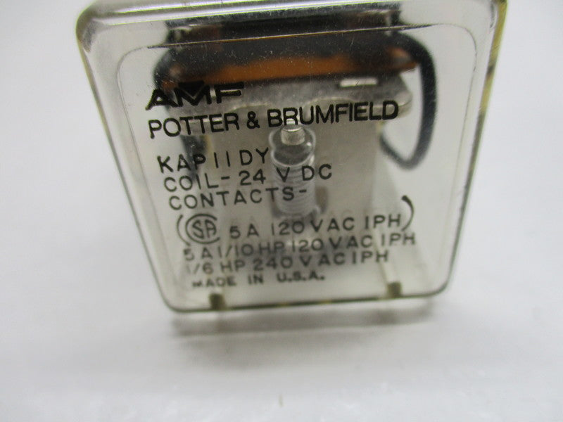 POTTER + BRUMFIELD KAP11DY RELAY 24VDC 5A  UNMP