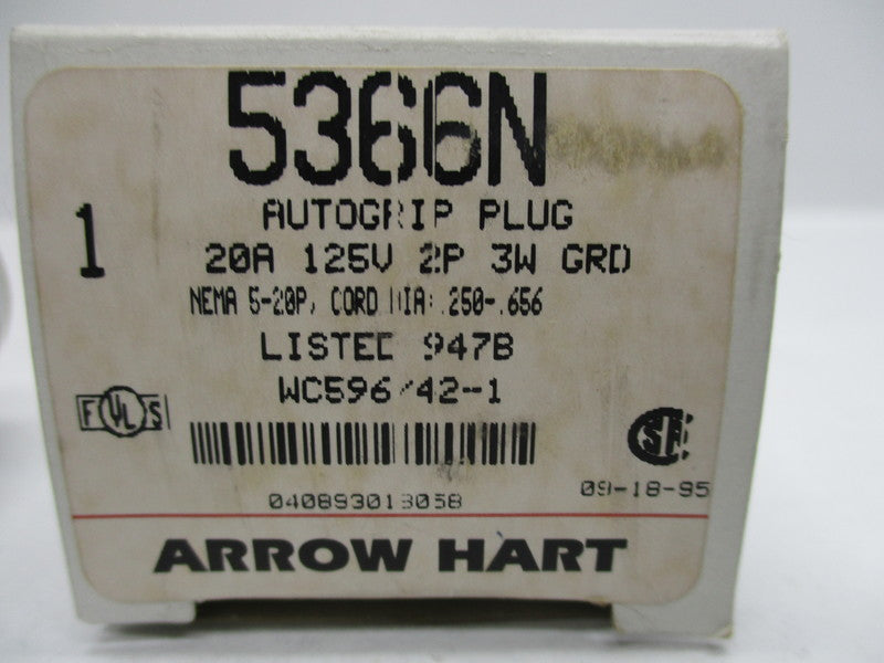 ARROW HART 5366N 125V 20A NSMP