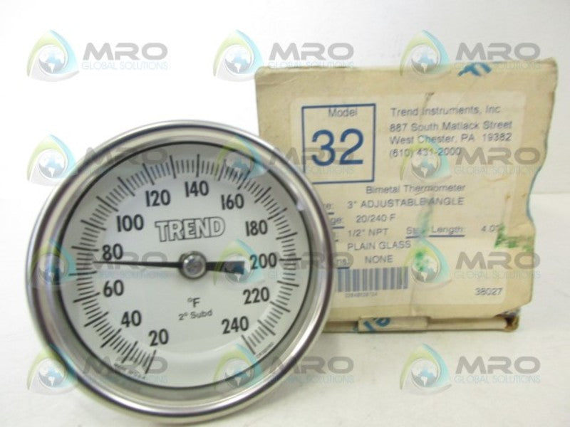 TREND INSTRUMENTS 32 BIMETAL THERMOMETER NSMP