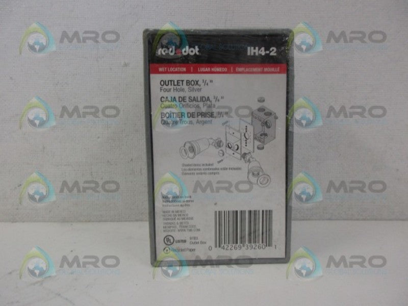 RED DOT IH4-2 4HOLE OUTLET BOX NSMP
