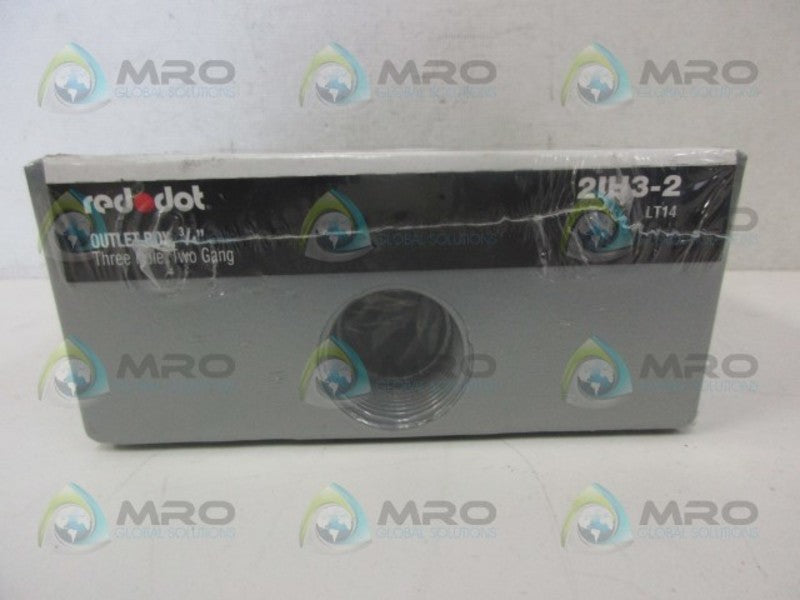 RED DOT 2IH3-2 2GANG OUTLET BOX NSMP