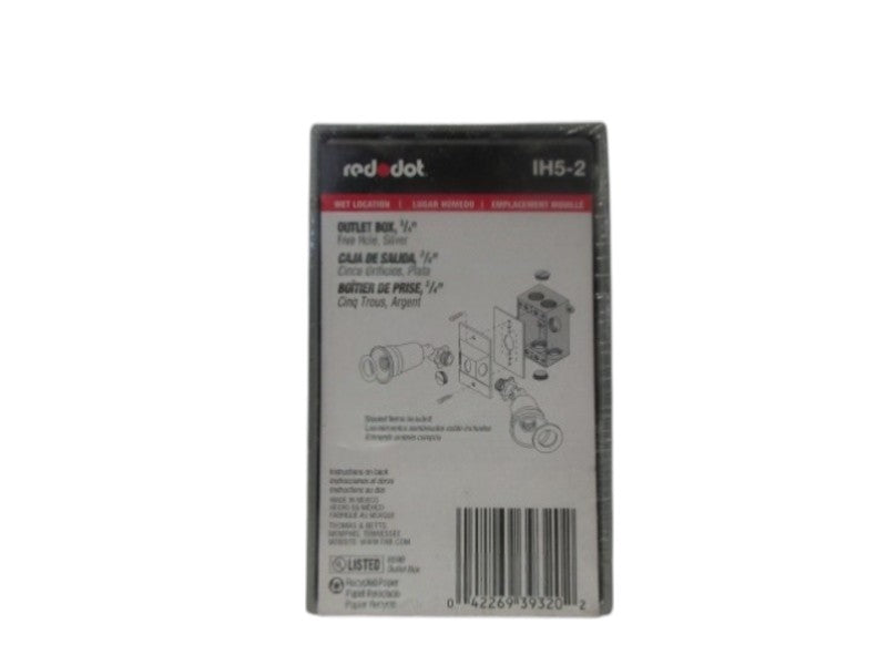 RED DOT IH5-2 OUTLET BOX NSMP