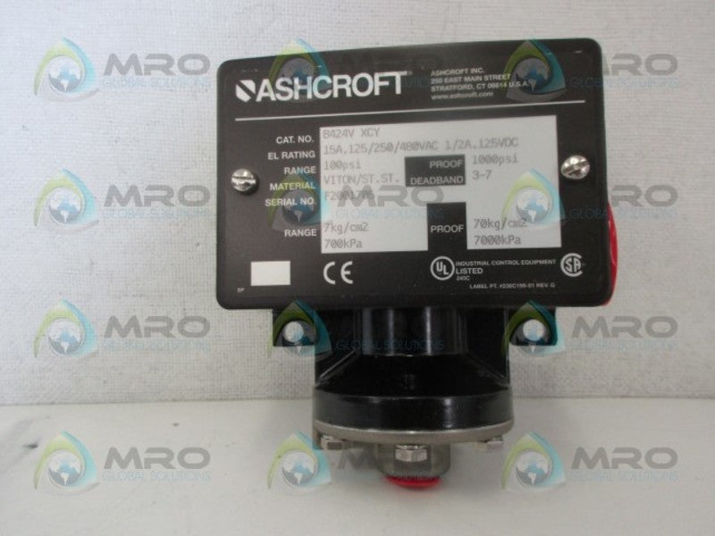 ASHCROFT B424VXCY PRESSURE SWTICH 100 PSI NSNP
