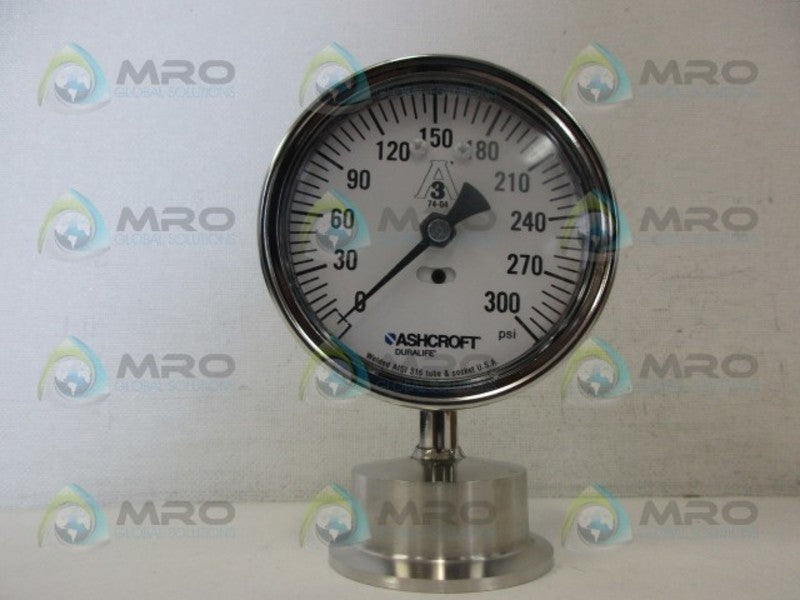 ASHCROFT 351032S20L-300# SANITARY GAUGE 0-300 PSI NSMP