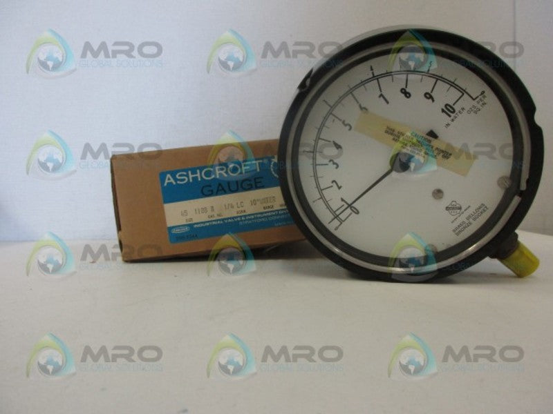 ASHCROFT 45-1188A-1/4LC 0-10 PRESSURE GAUGE NSMP