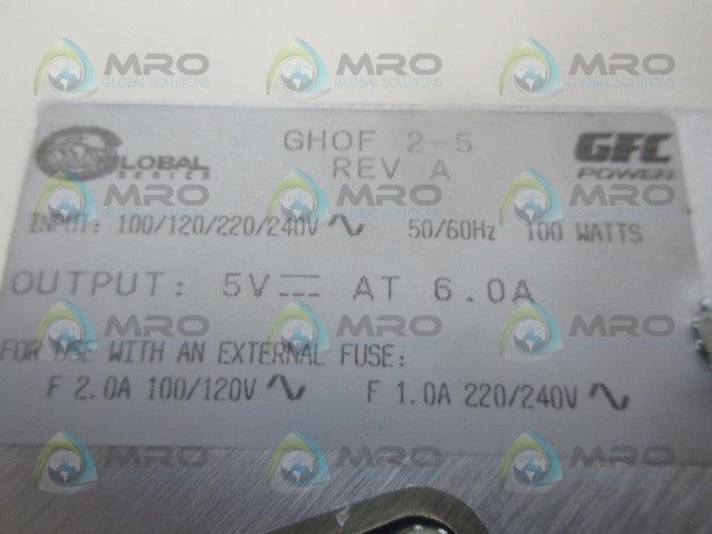 GFC POWER GHOF-2-5 REV.A POWER SUPPLY UNMP
