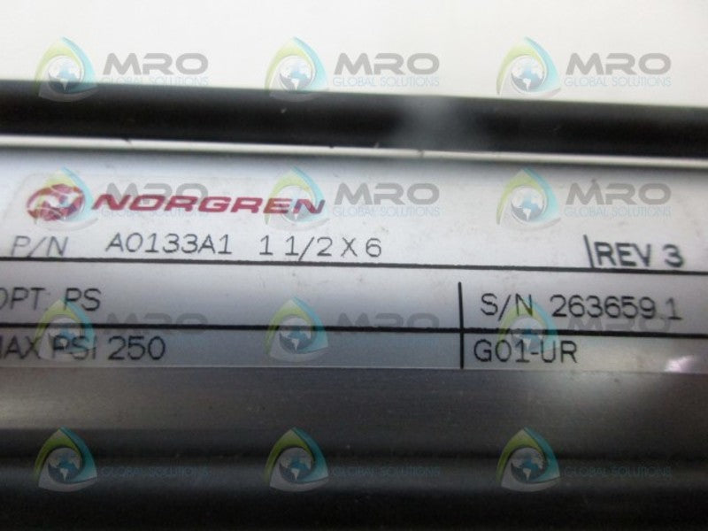 NORGREN A0133A1-11/2X6 REV 3 CYLINDER NSMP