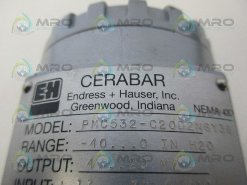 ENDRESS & HAUSER PMC532-C20D2N6Y38 CERABAR PRESSURE TRANSMITTER NSNP