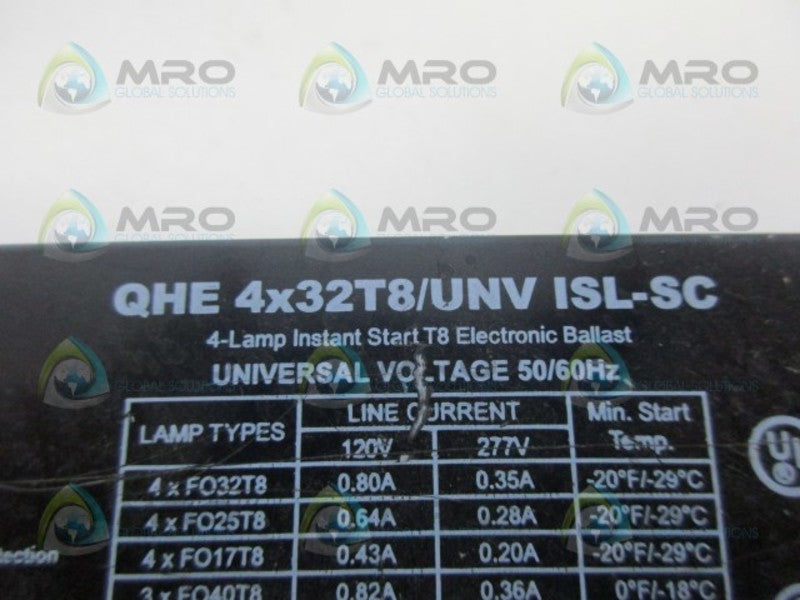 SYLVANIA QHE4X32T8/UNVISL-SC QUICKTRONIC BALLAST NSNP