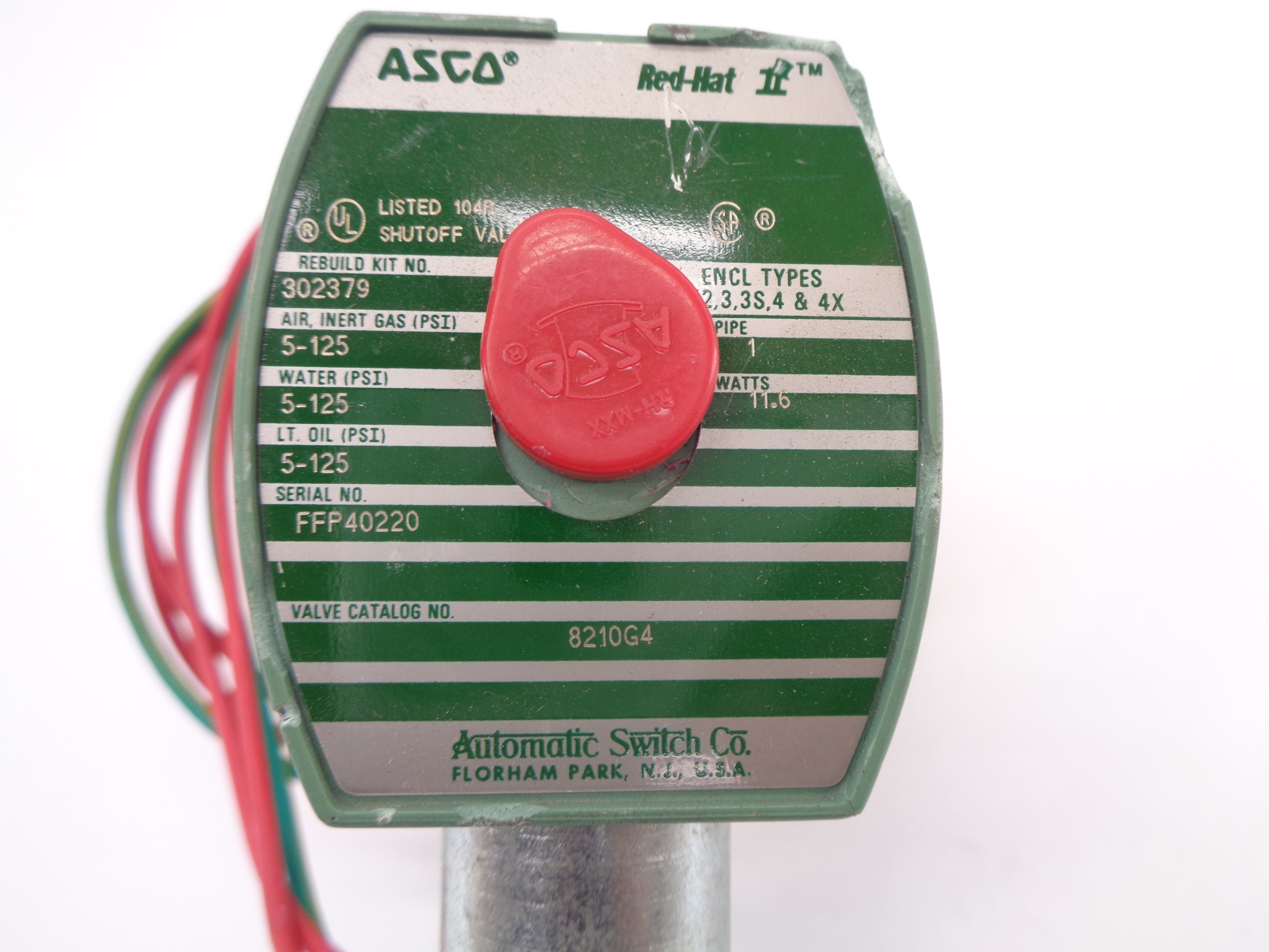 ASCO 8210G4 24VDC 5-125PSI 1" NSNP