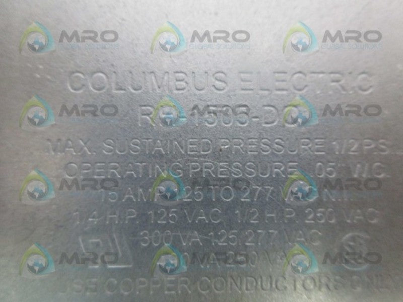 COLUMBUBS ELECTRIC RH-1505-DO PRESSURE SWITCH UNMP