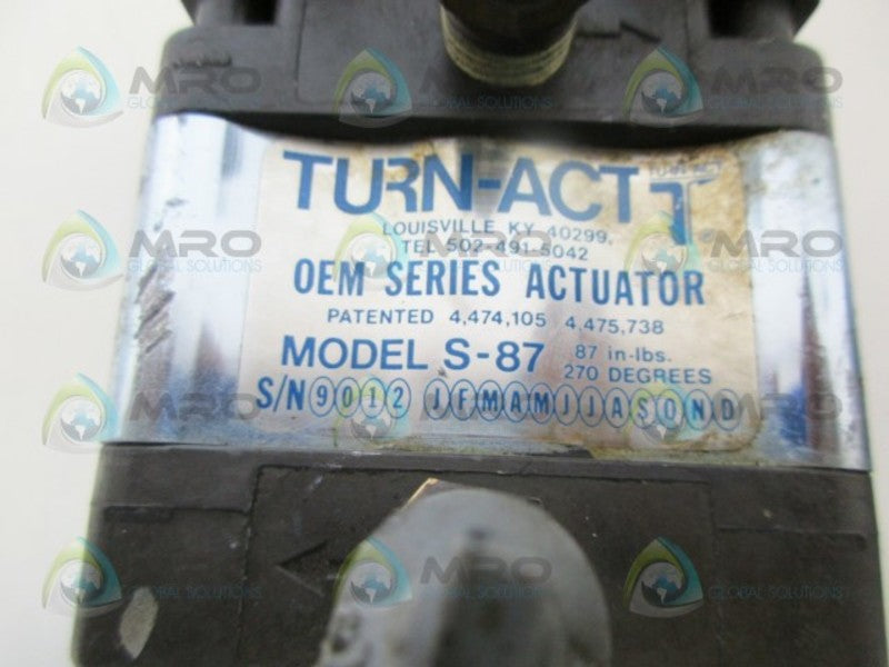 TURN ACT S-87 ACTUATOR UNMP