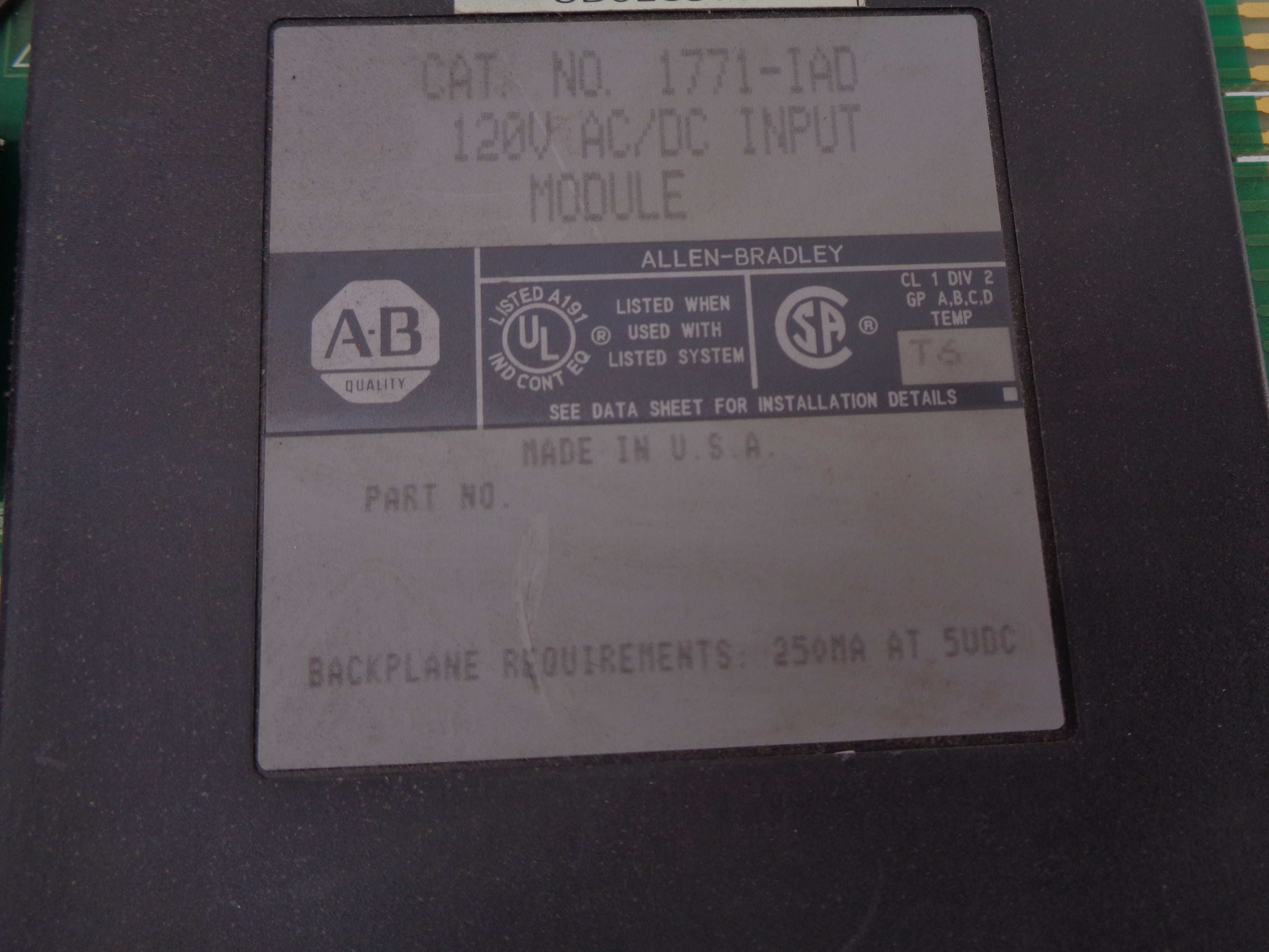 ALLEN BRADLEY 1771-IAD UNMP