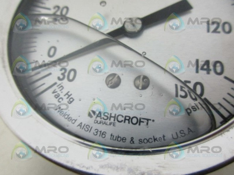 ASHCROFT AISI 316 TUBE & SOCKET 0-150 NSNP