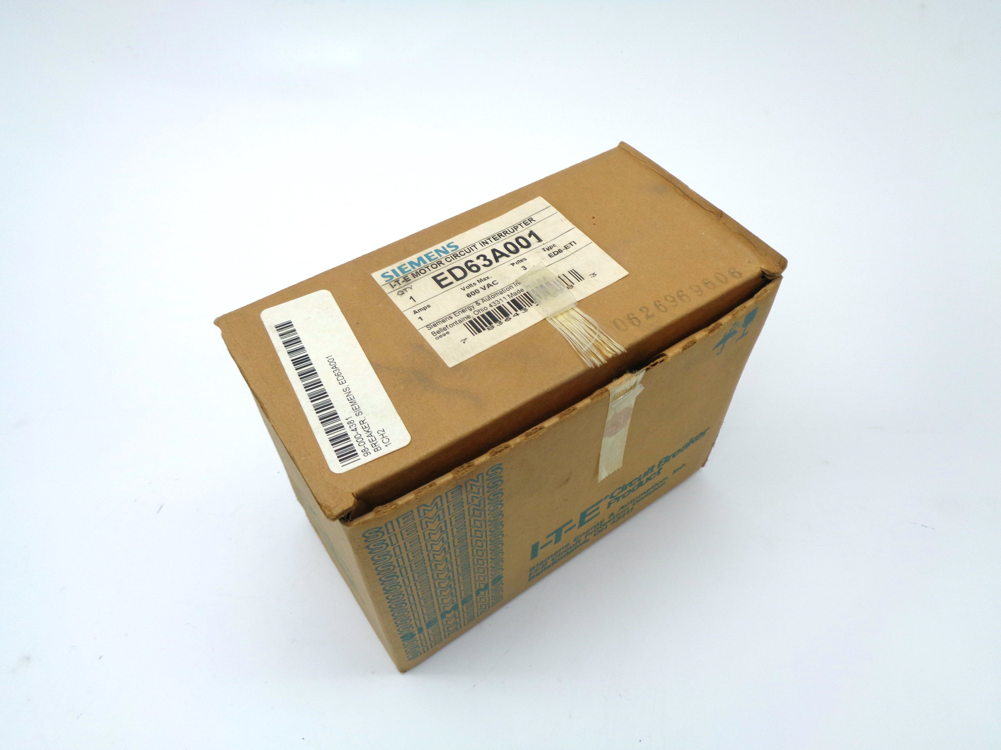 SIEMENS ED63A001 1A 600V NSMP
