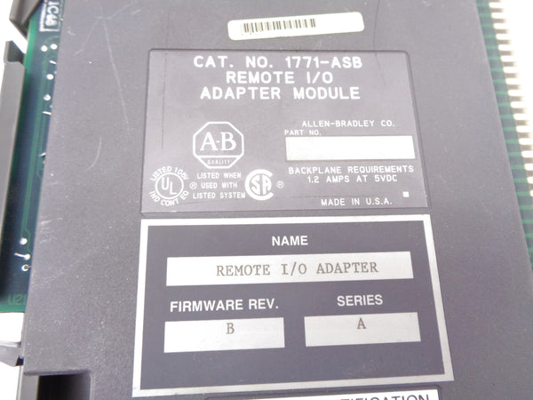 ALLEN BRADLEY 1771-ASB SER. A F/W B NSNP