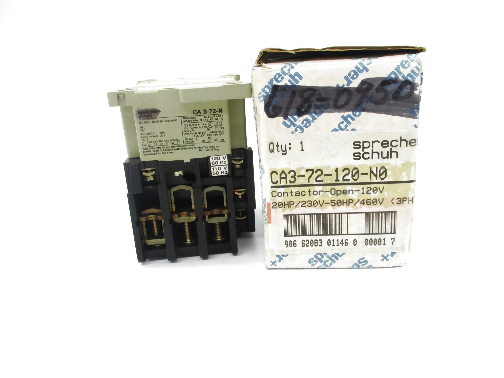 SPRECHER + SCHUH CA3-72-120-N0 120/110V 90A NSMP