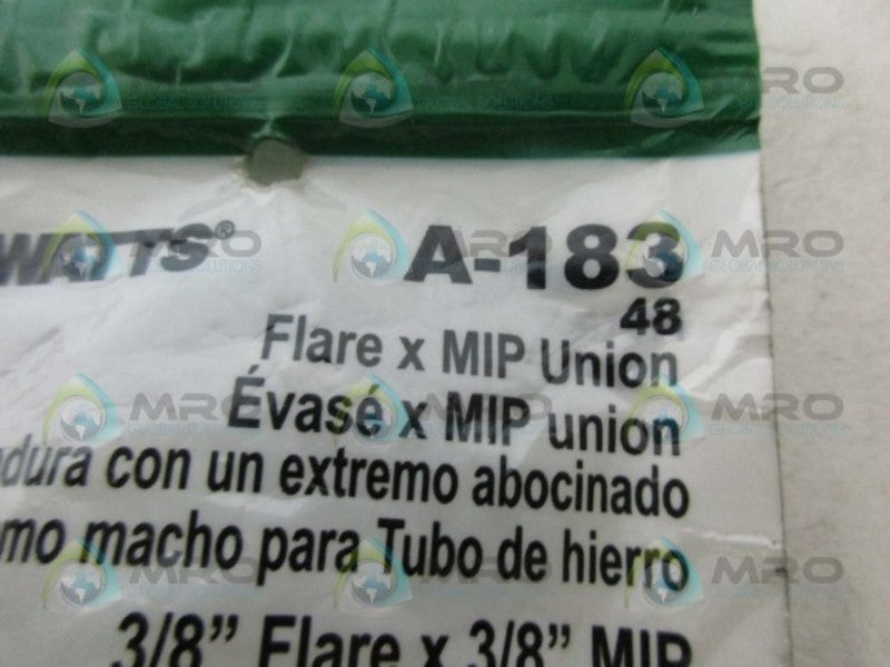 WATTS A-183 FLARE X MIP UNION NSMP