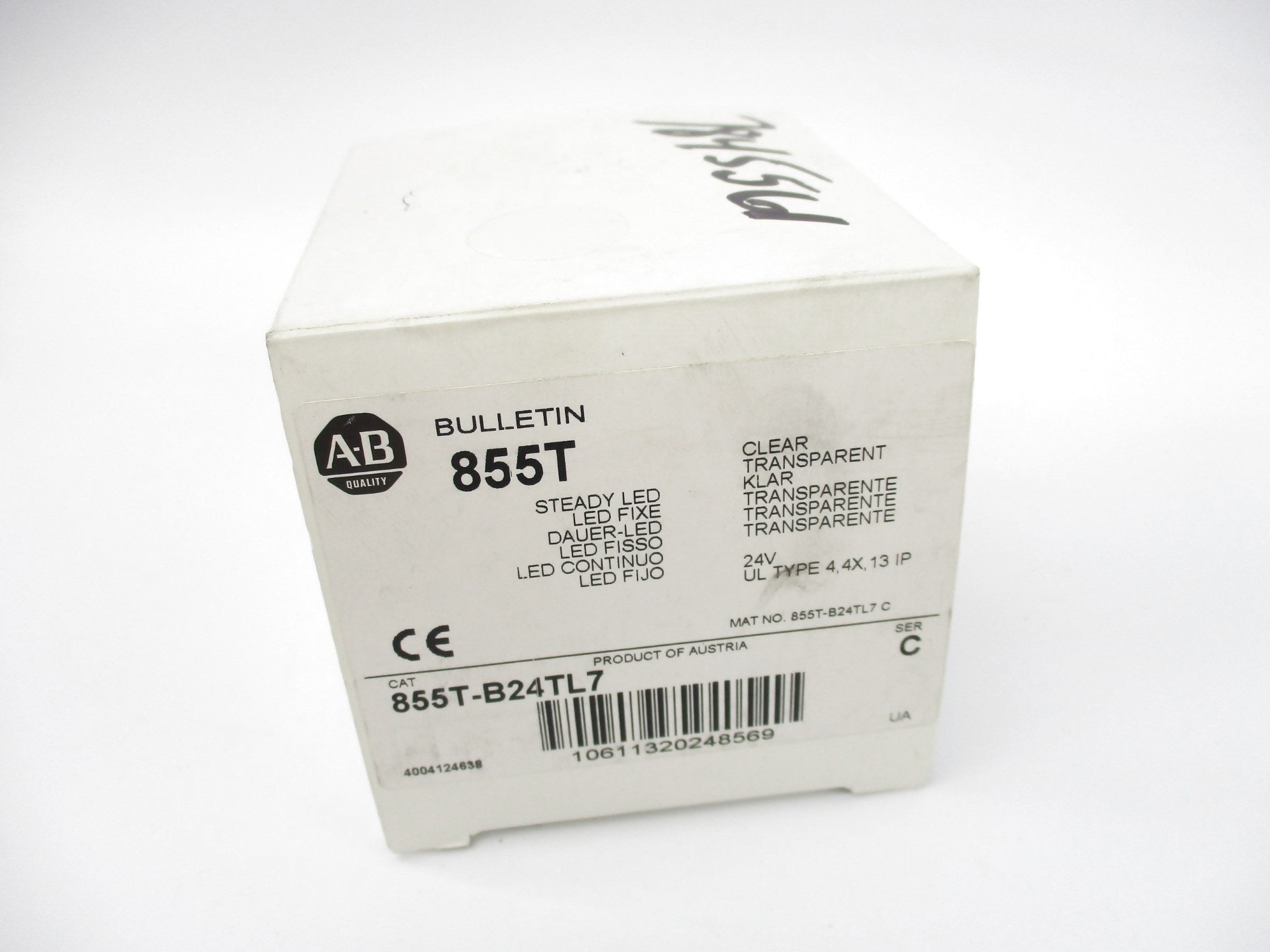 ALLEN BRADLEY 855T-B24TL7 SER. C 24VAC/DC (WH) NSMP