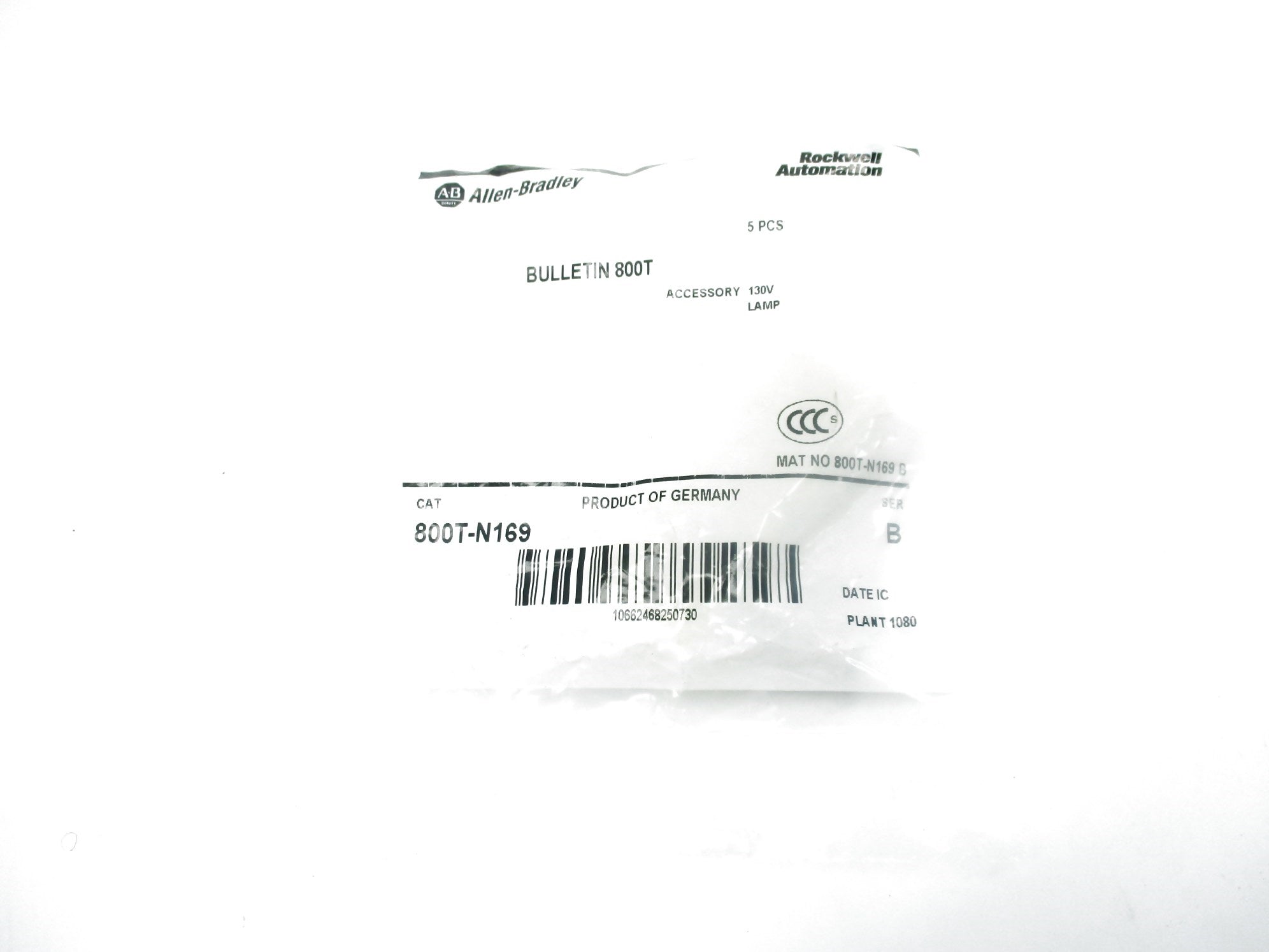 ALLEN BRADLEY 800T-N169 SER. B NSMP