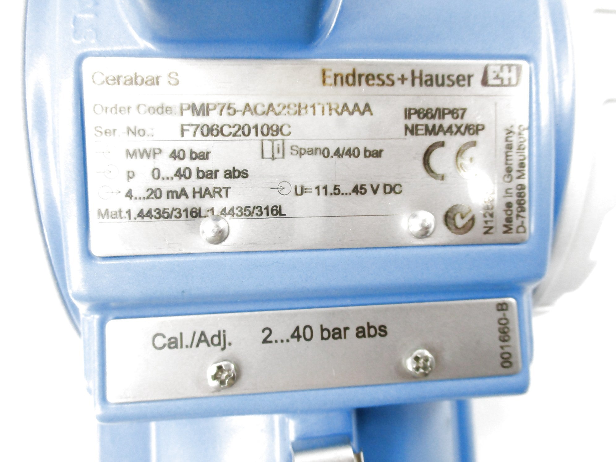 ENDRESS+HAUSER PMP75-ACA2SB1TRAAA NSNP
