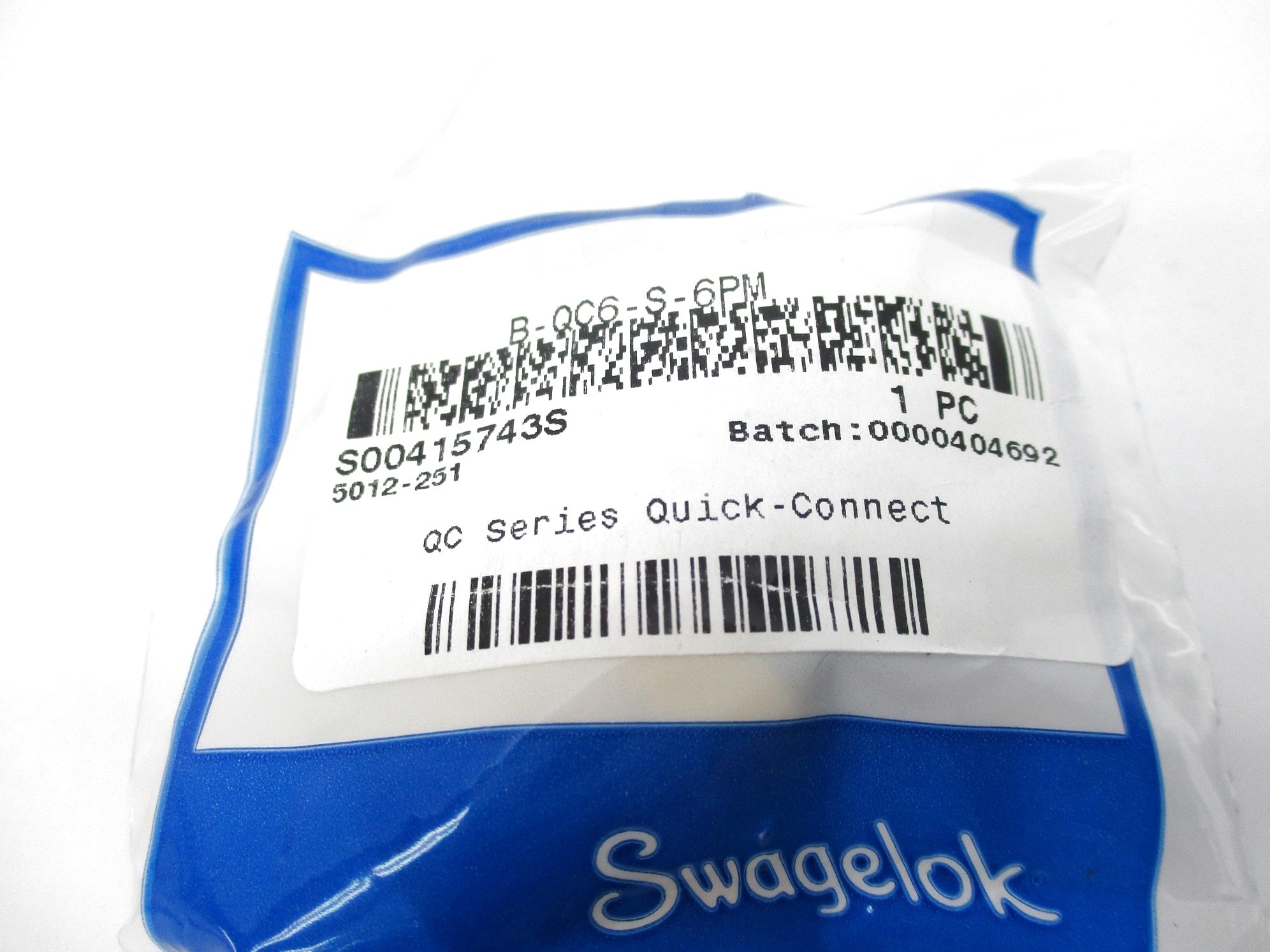 SWAGELOK B-QC6-S-6PM NSMP