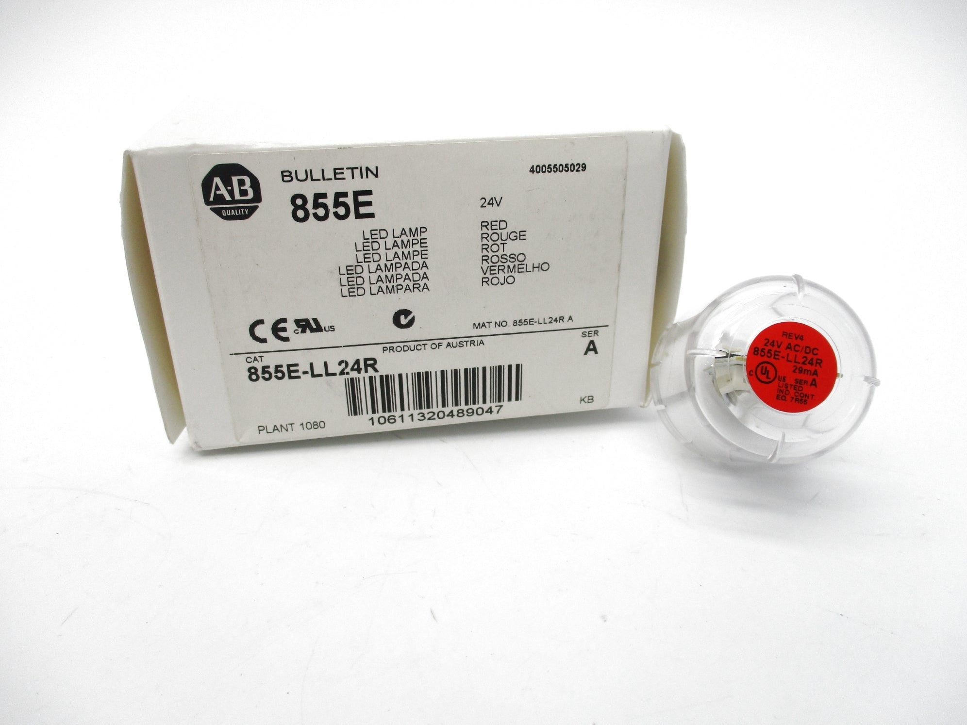ALLEN BRADLEY 855E-LL24R SER. A 24V (WH) NSMP