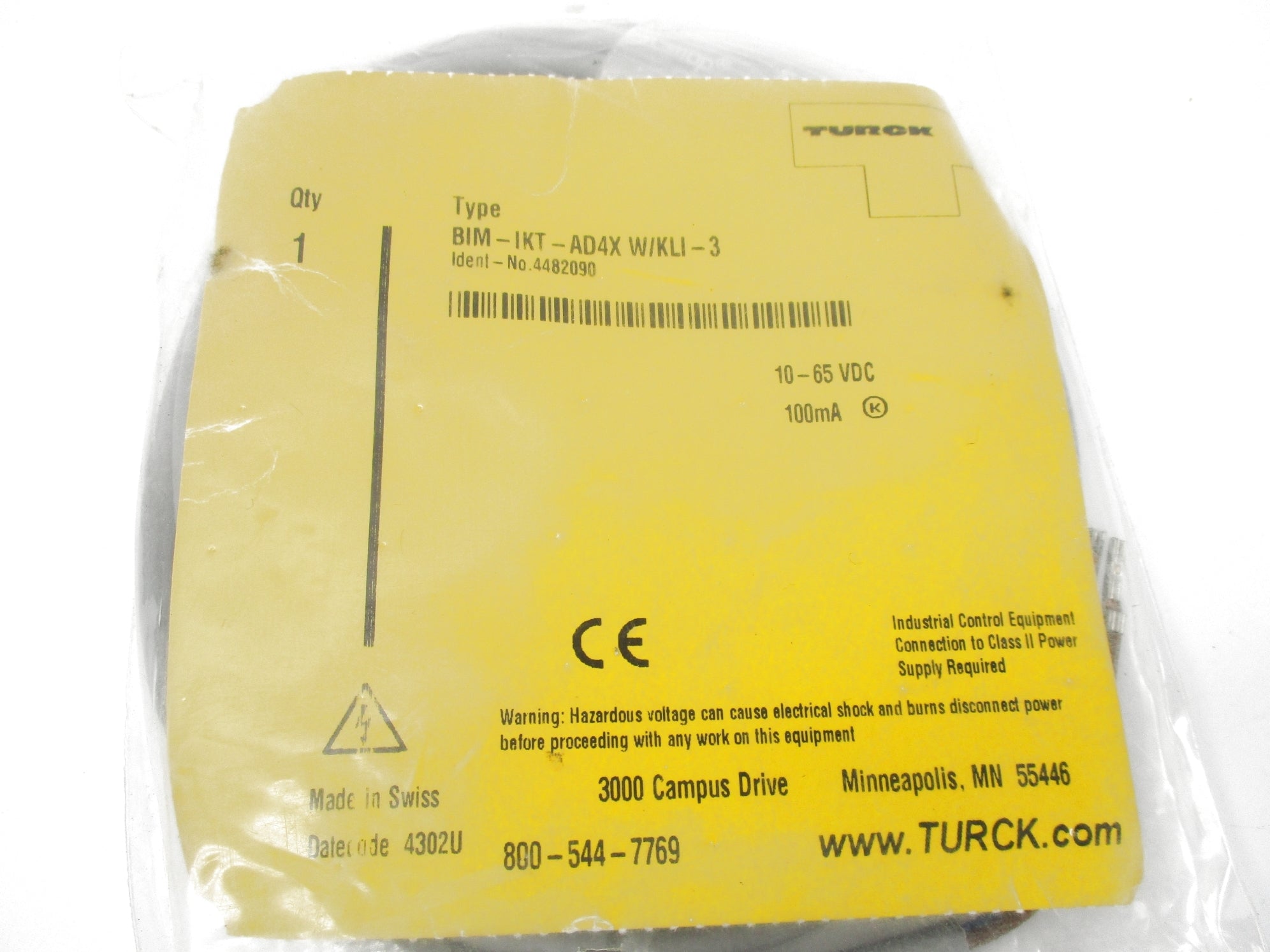 TURCK BIM-IKT-AD4XW/KLI-3 NSMP