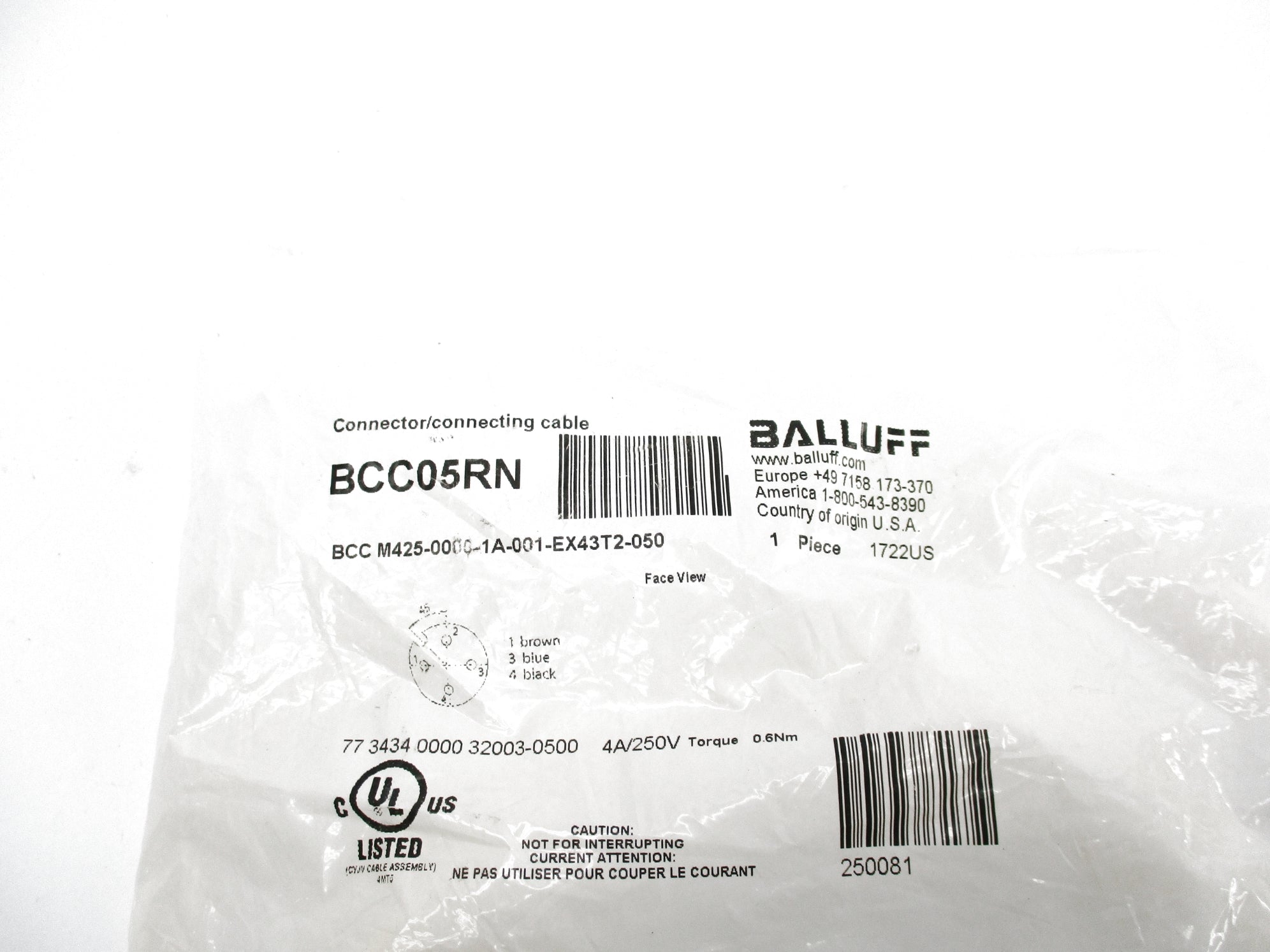 BALLUFF BCCM425-0000-1A-001-EX43T2-050 NSMP