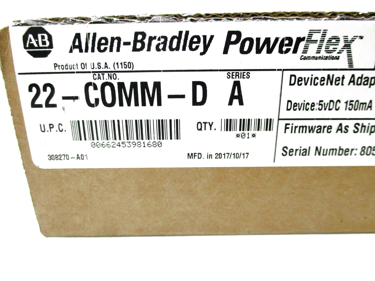 INDUSTRIAL SPARE PART 22-COMM-D SER. A F/W V1.011 5VDC NSMP