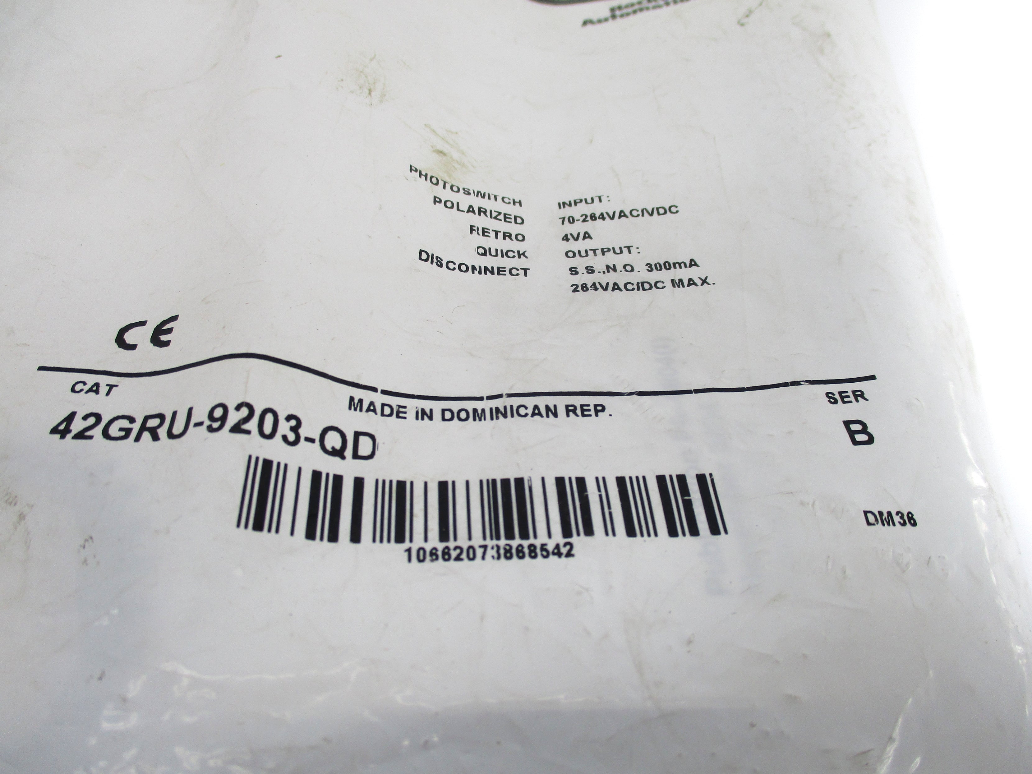 ALLEN BRADLEY 42GRU-9203-QD SER. B 70-264VAC/DC NSMP
