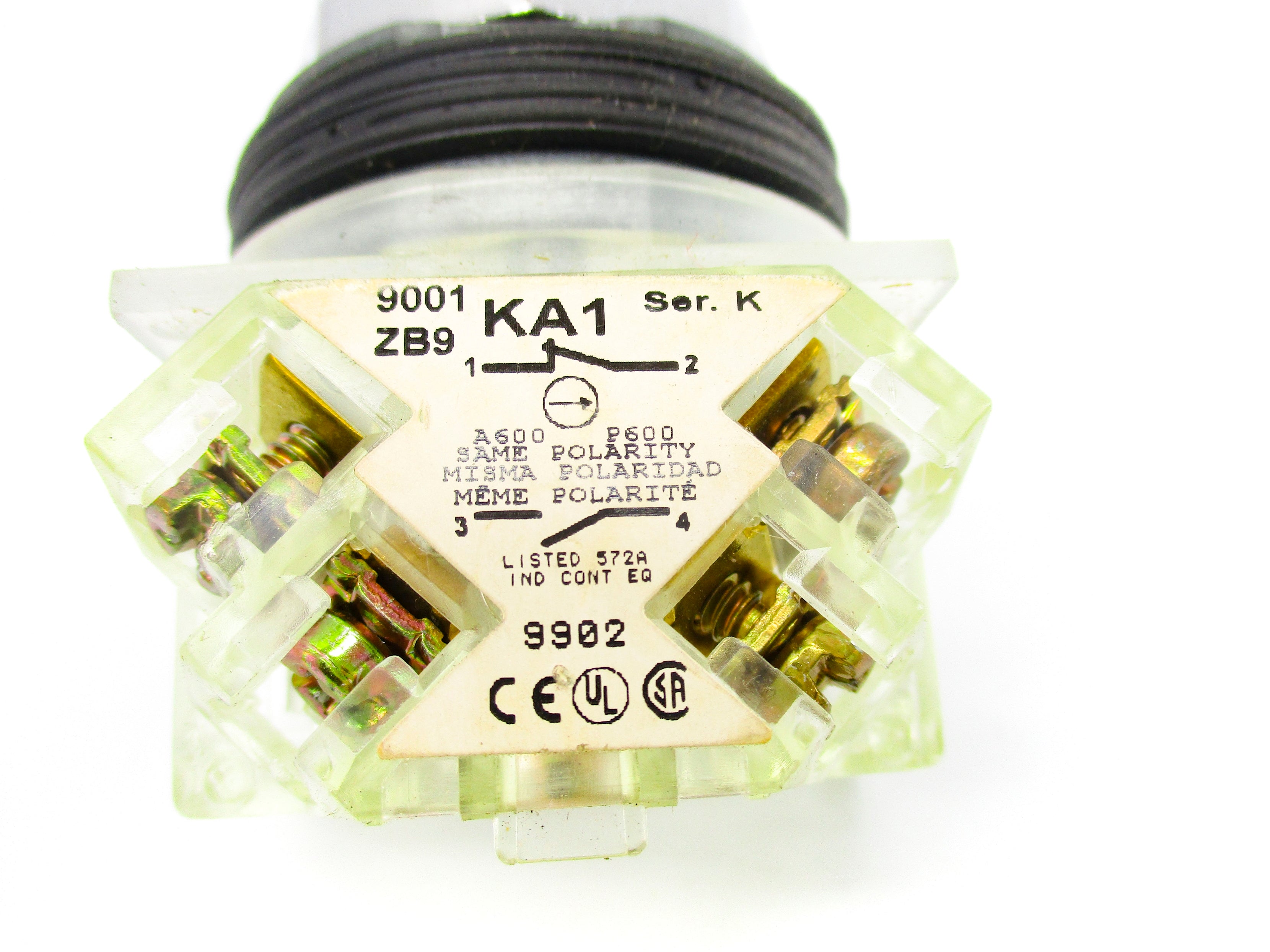 CONTACT BLOCK 9001KA1 SER. K (AS PICTURED) NSNP