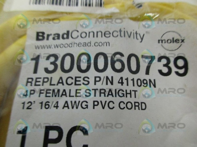 WOODHEAD 1300060739 41109N 4P FEMALE STRIGHT NSMP