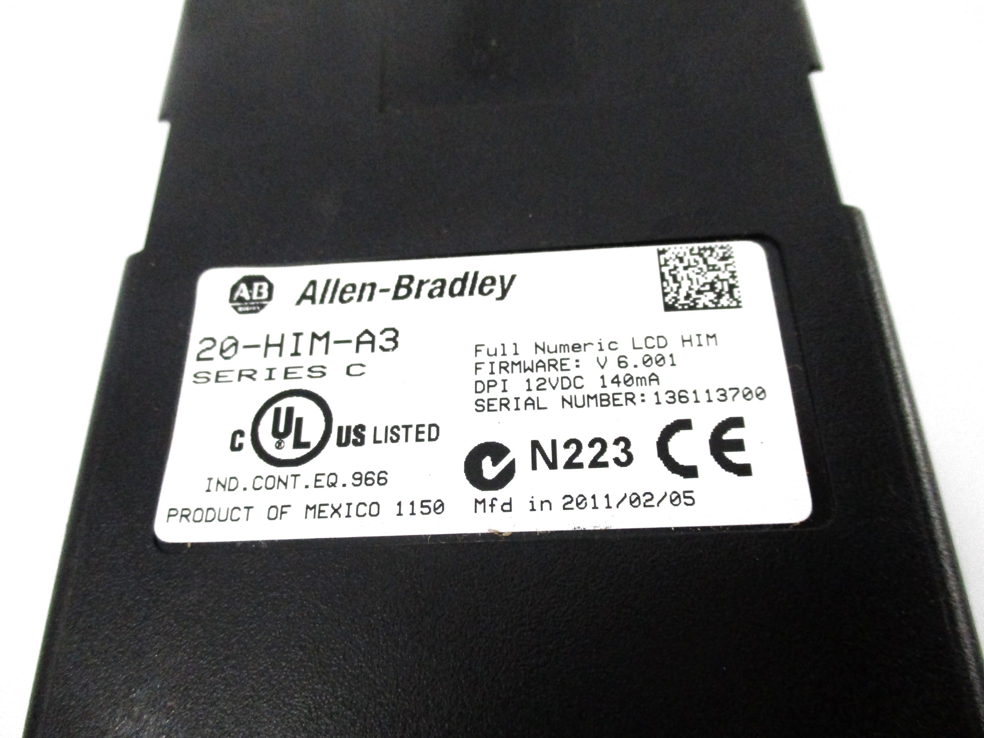 ALLEN BRADLEY 20-HIM-A3 SER. C F/W 6.001 NSNP