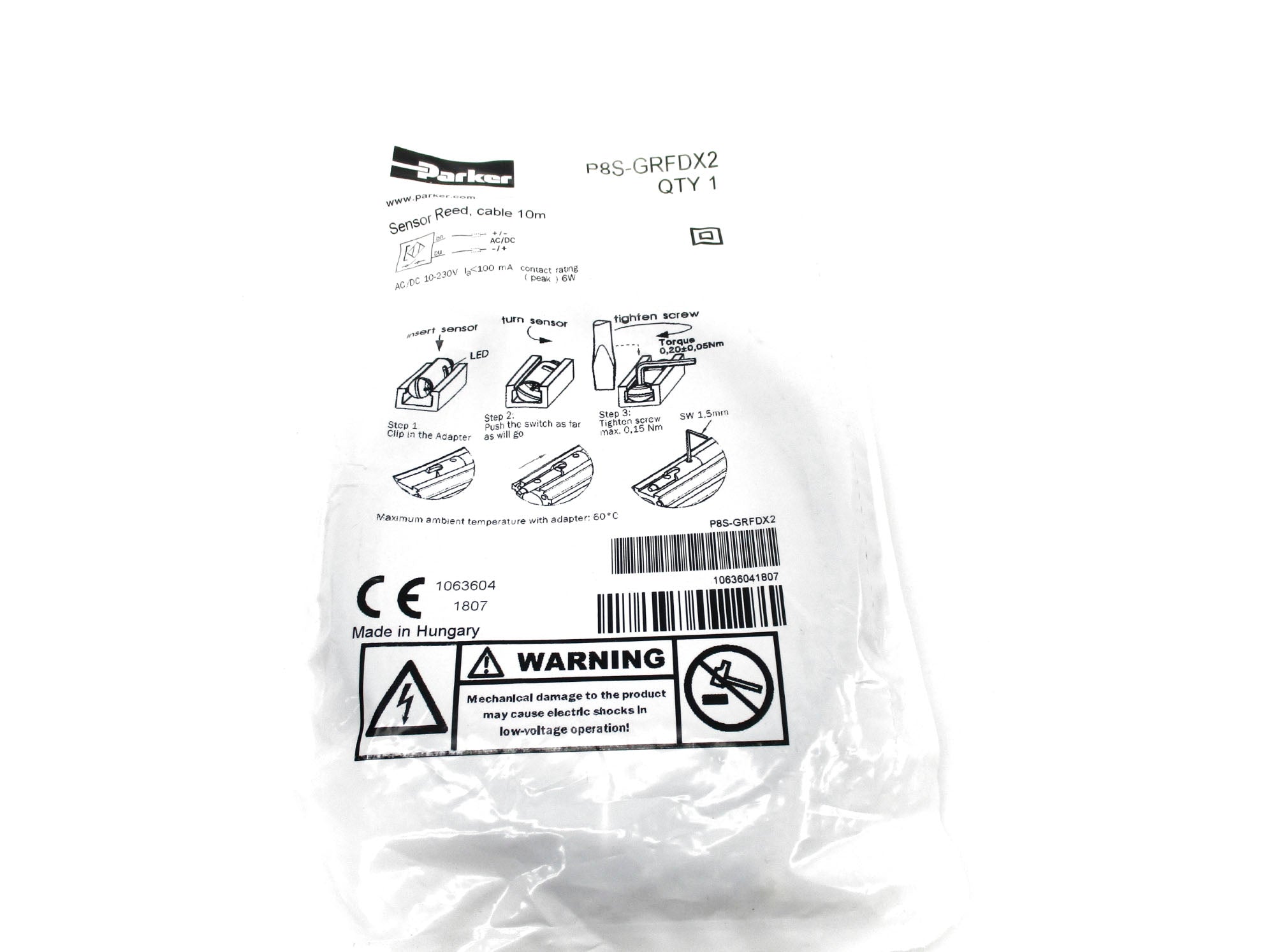 PARKER P8S-GRFDX2 10-230VAC/DC NSMP