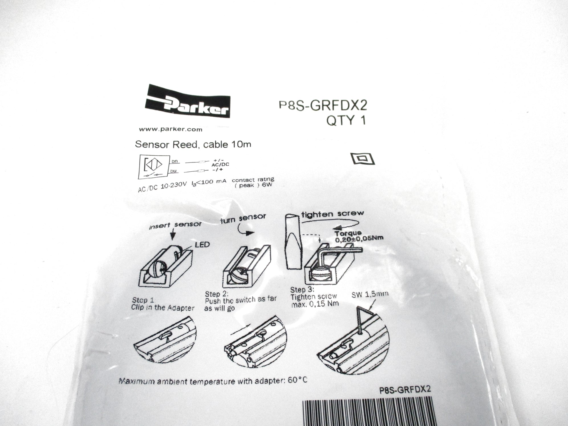 PARKER P8S-GRFDX2 10-230VAC/DC NSMP