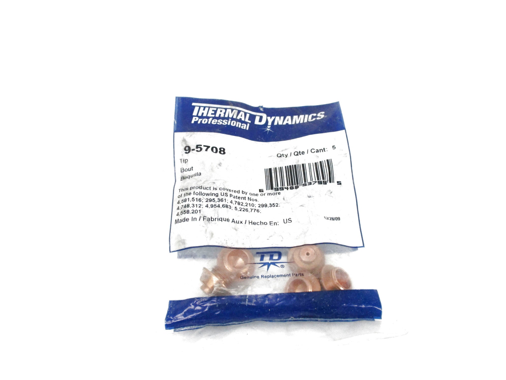 THERMAL DYHAMICS 9-5708 PACKAGE OF 5 NSMP