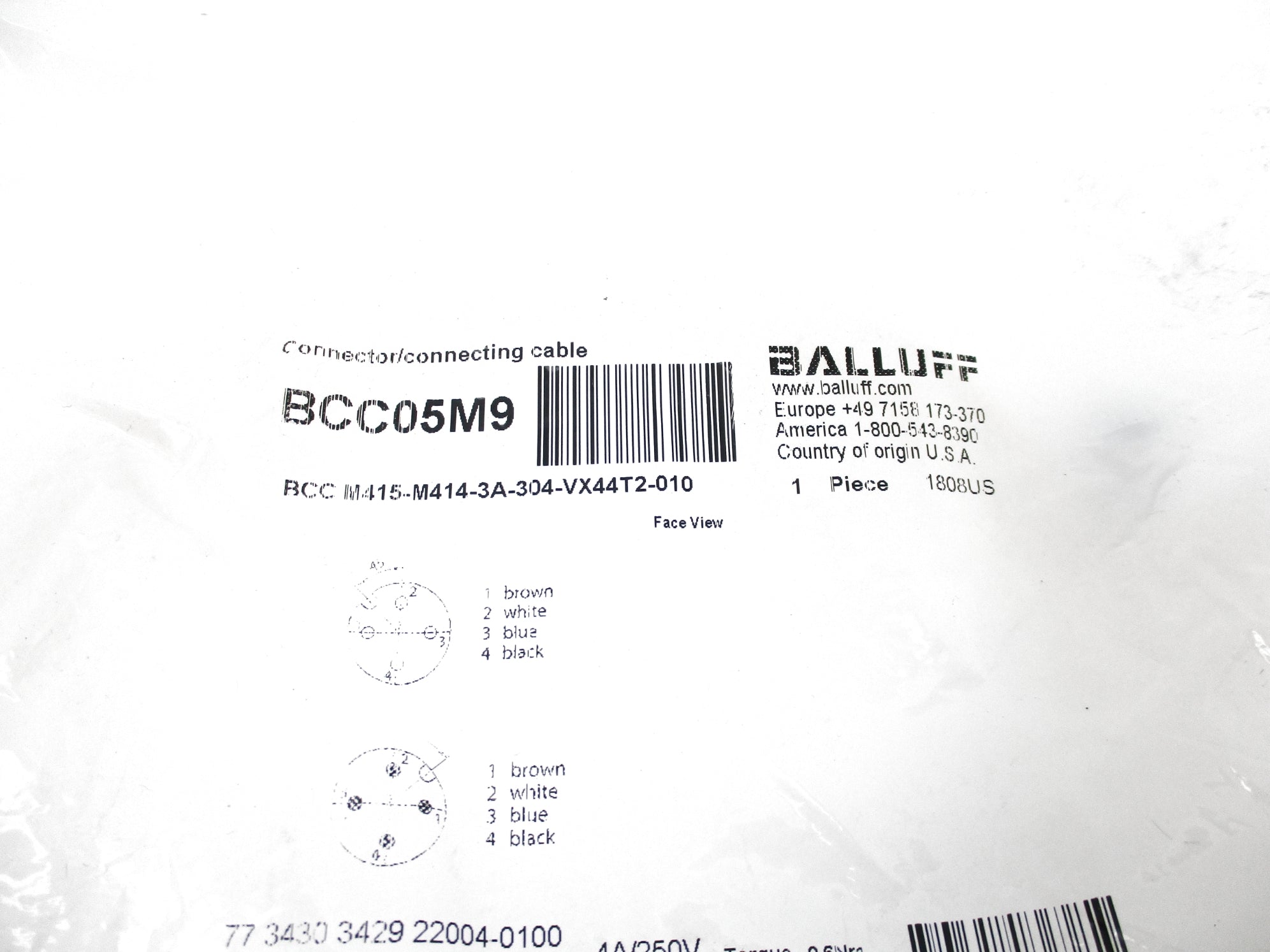 BALLUFF BCCM415-M414-3A-304-VX44T2-010 NSMP