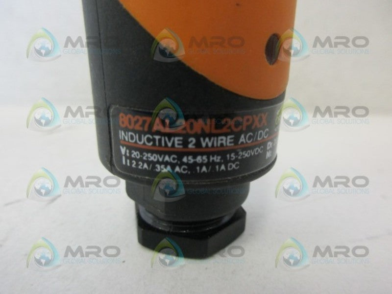 EFECTOR 8027AL20NL2CPXX INDUCTIVE 2WIRE AC/DC PROXIMITY SWITCH NSNP