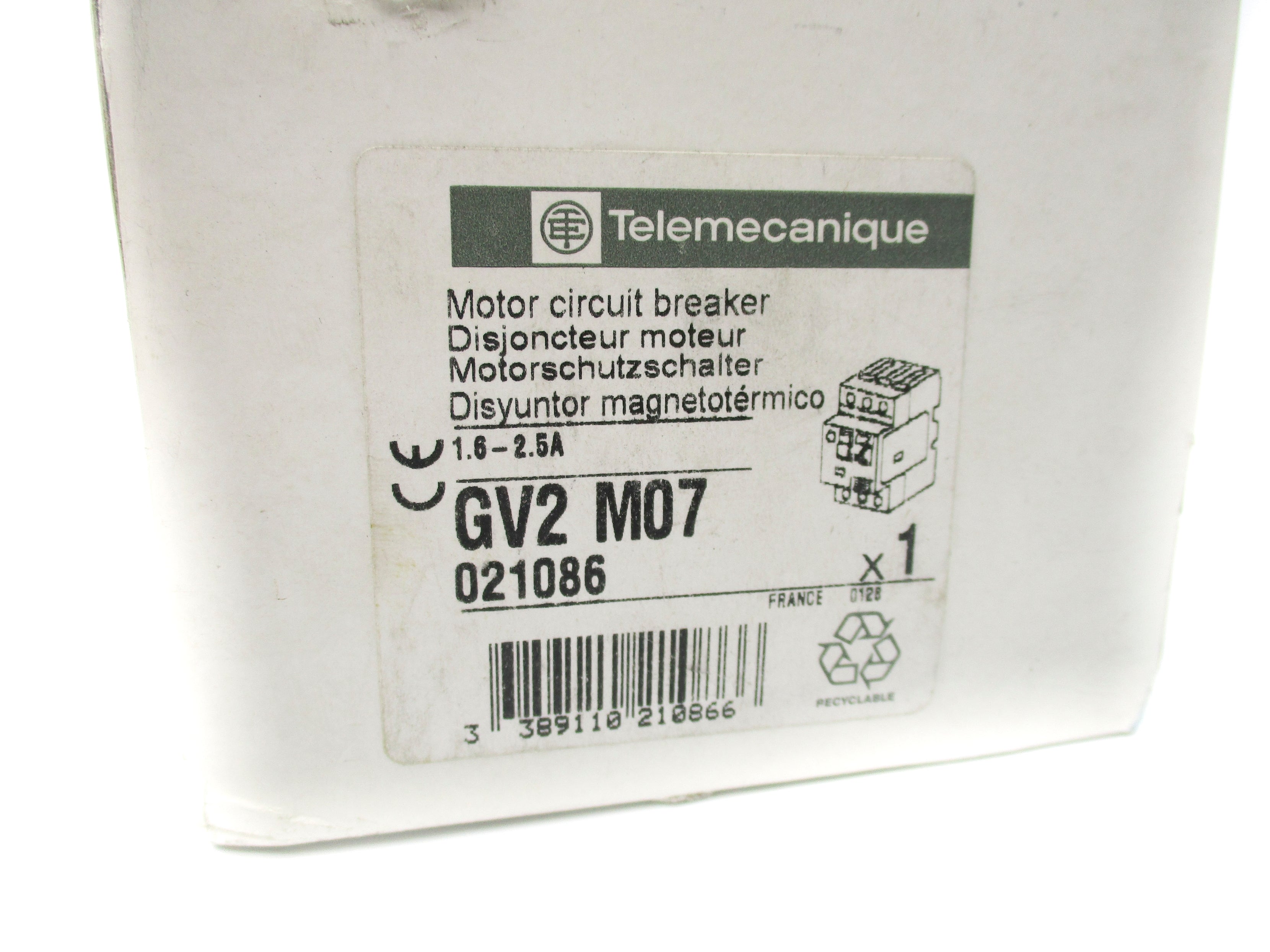 TELEMECANIQUE GV2M07 690V 1.6-2.5A NSMP