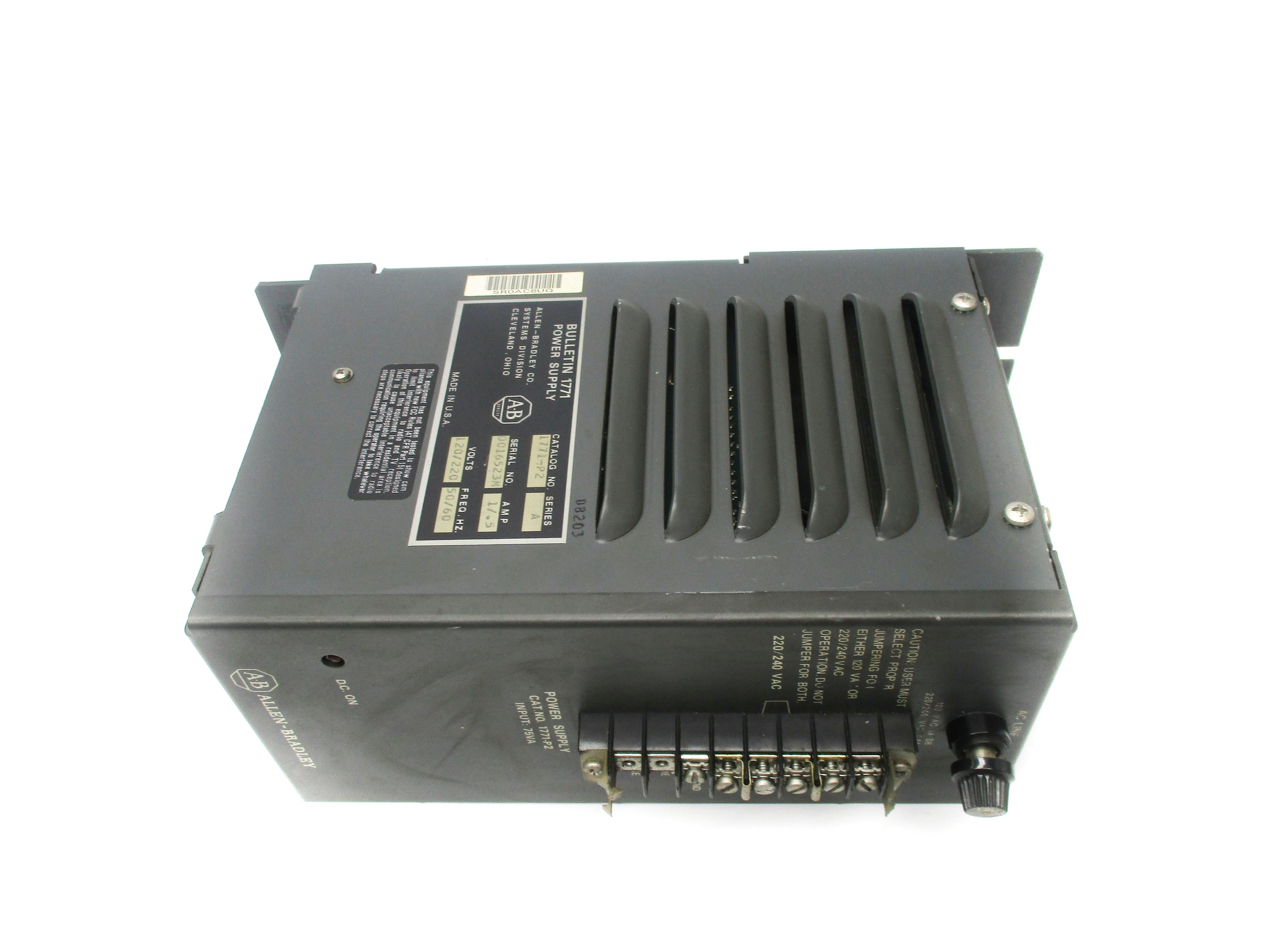 ALLEN BRADLEY 1771-P2 SER. A UNMP